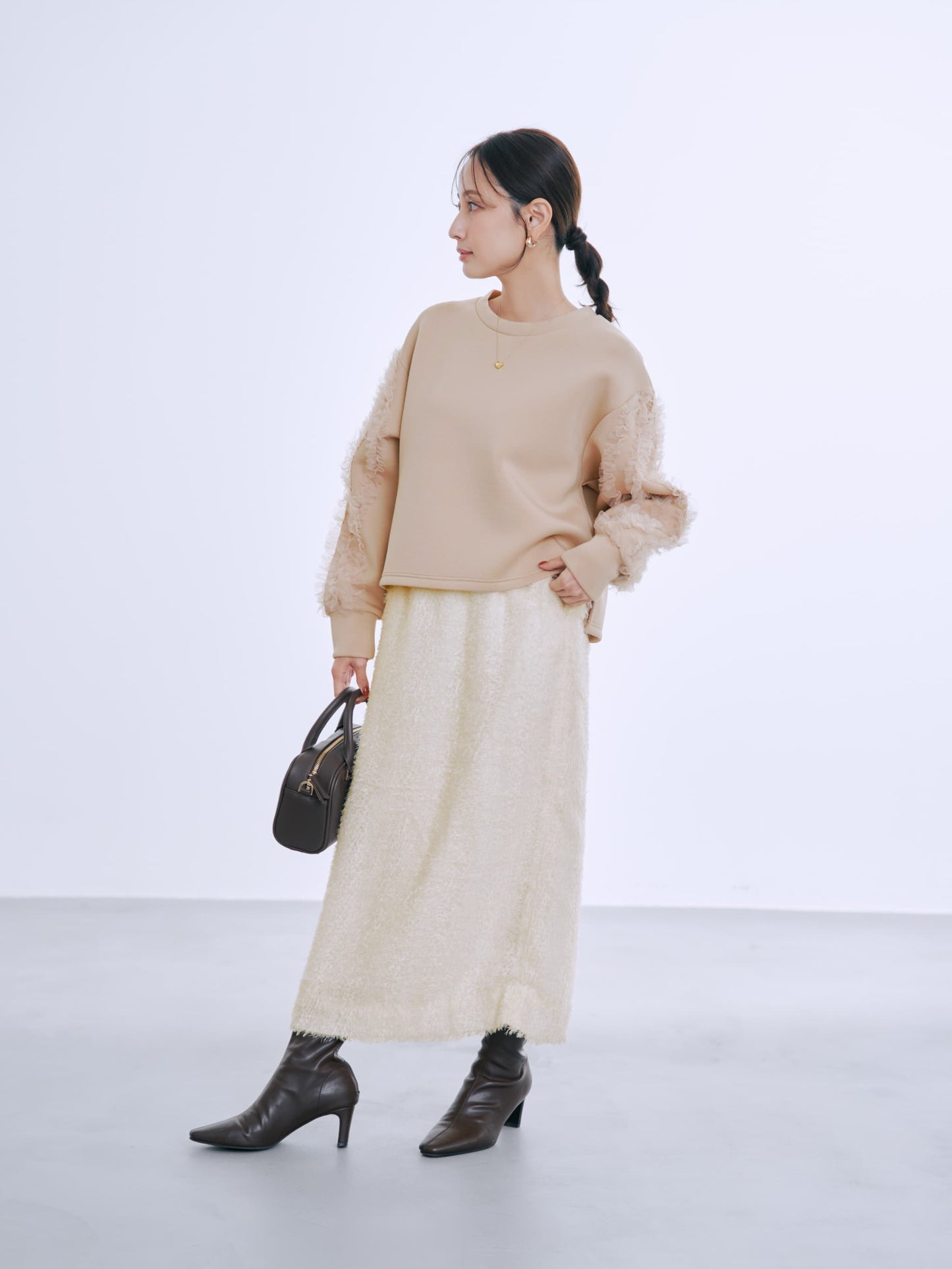 チュールスリーブダンボールトップス　[通常]