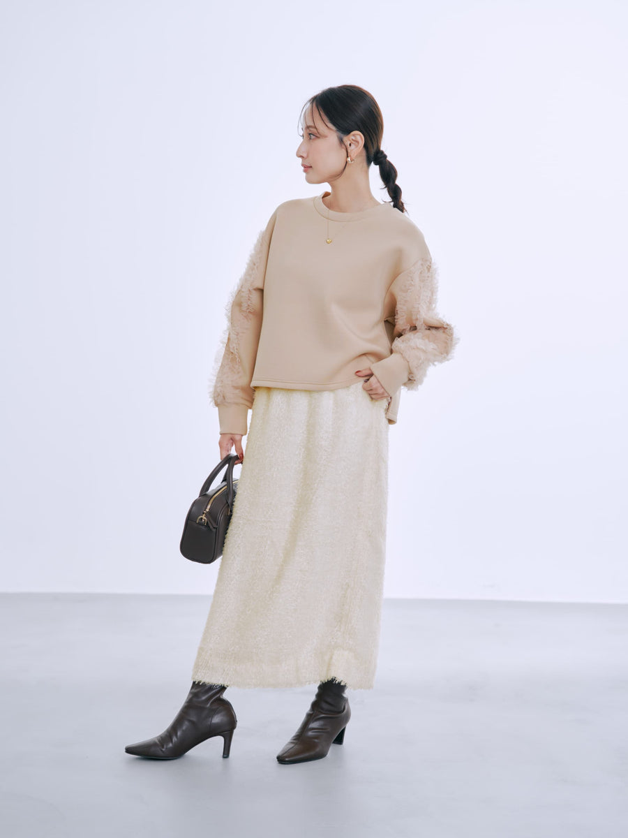 チュールスリーブダンボールトップス　[通常]