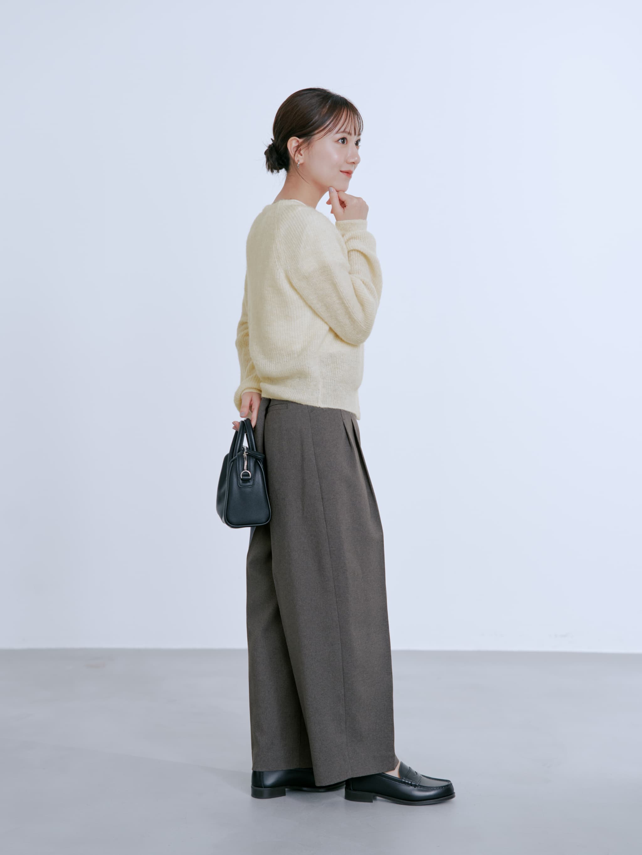 アルパカミックスパールカーディガン | 小柄・低身長女性向け