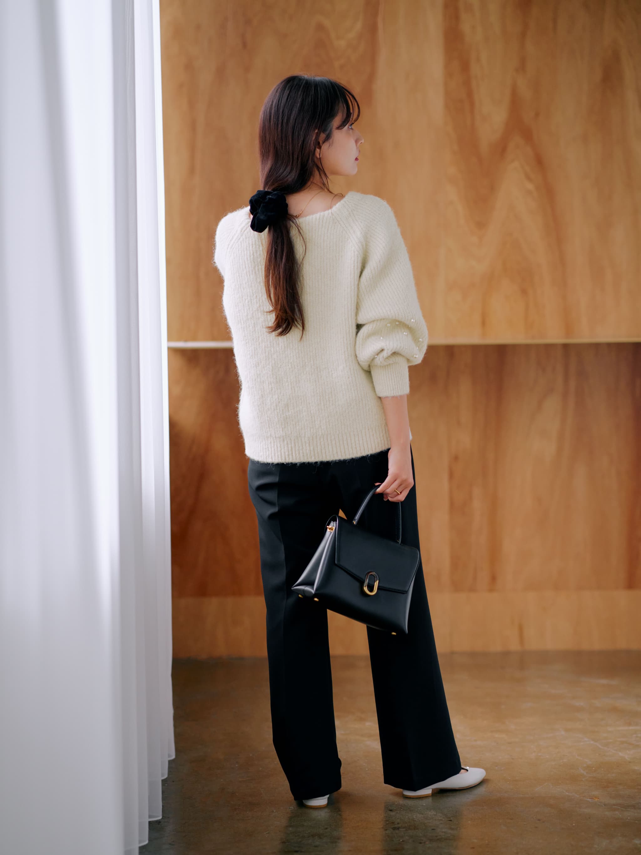 グラデーションパールスリーブニット | 小柄・低身長女性向け