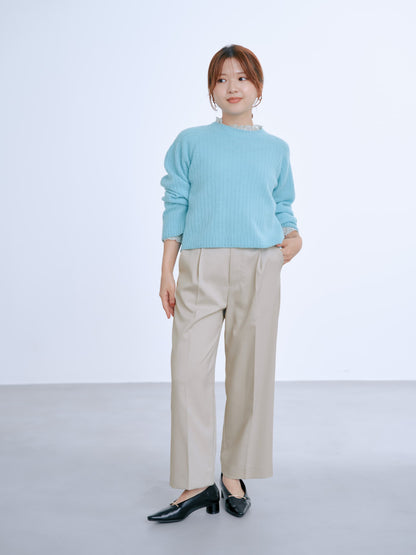 ナローベルトセミワイドパンツ-short & regular　[通常]