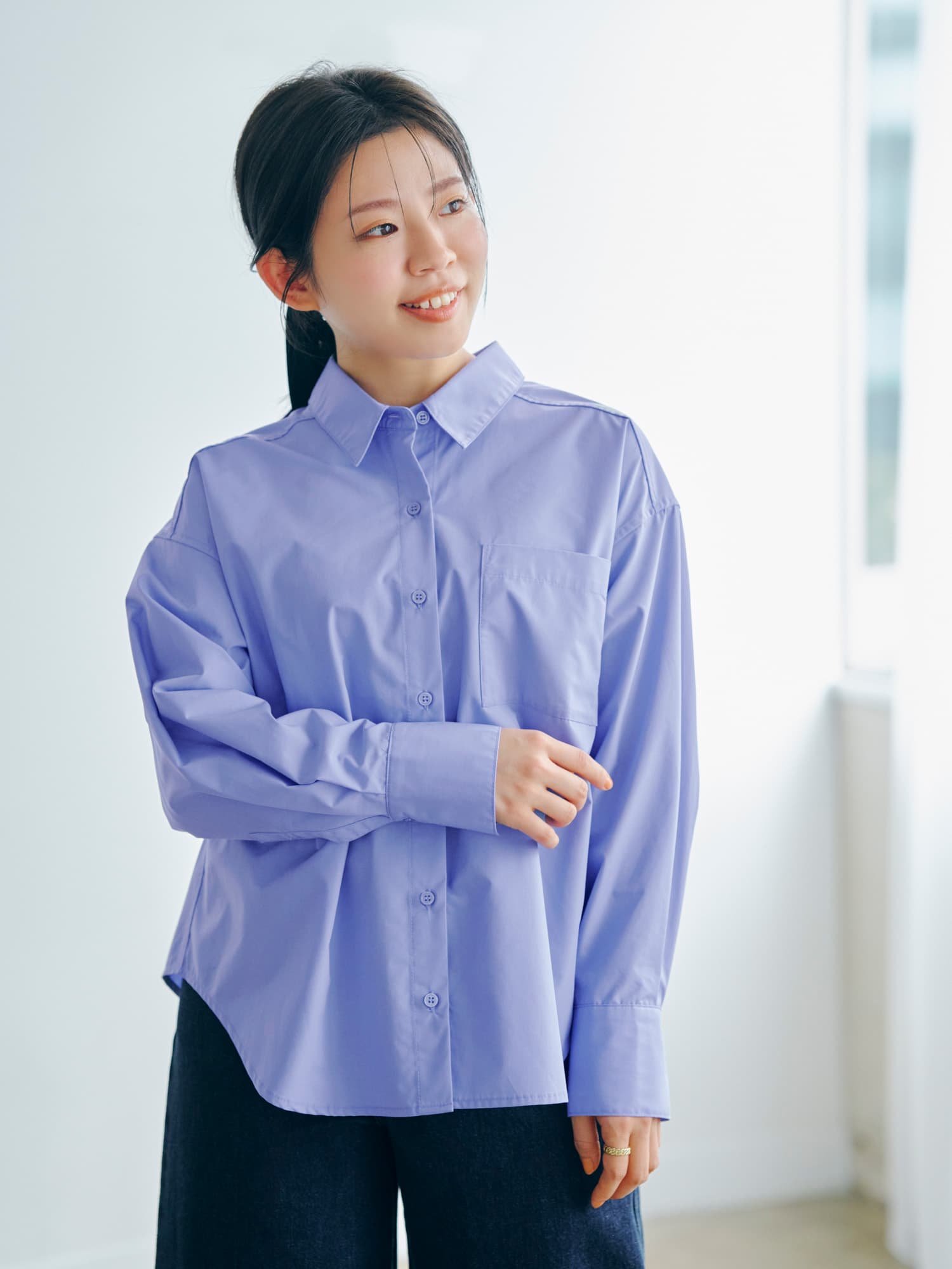 ベーシックバックタックシャツ | 小柄・低身長女性向けファッション 