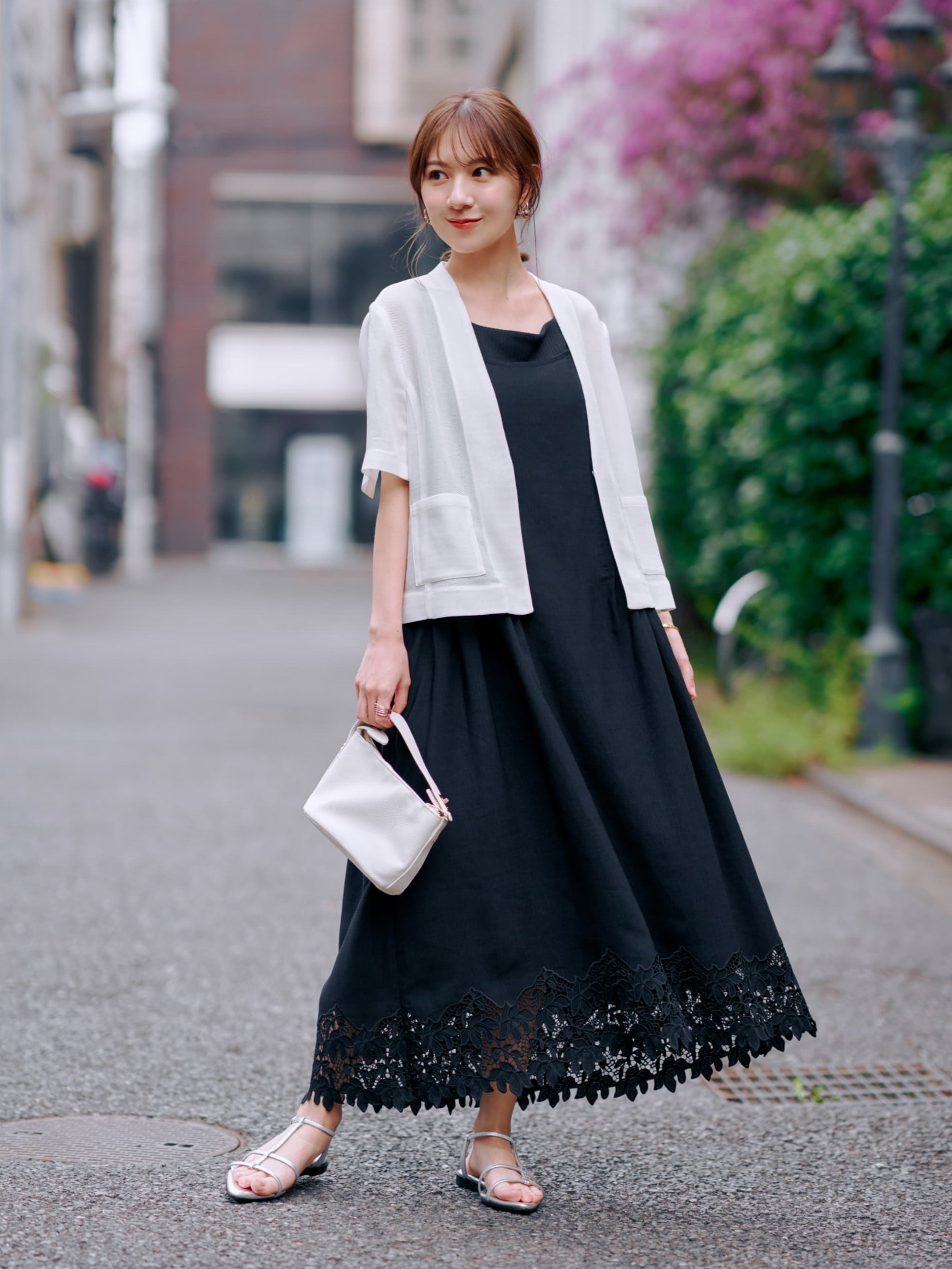 カットワークエンブロイダリーワンピース-short & regular