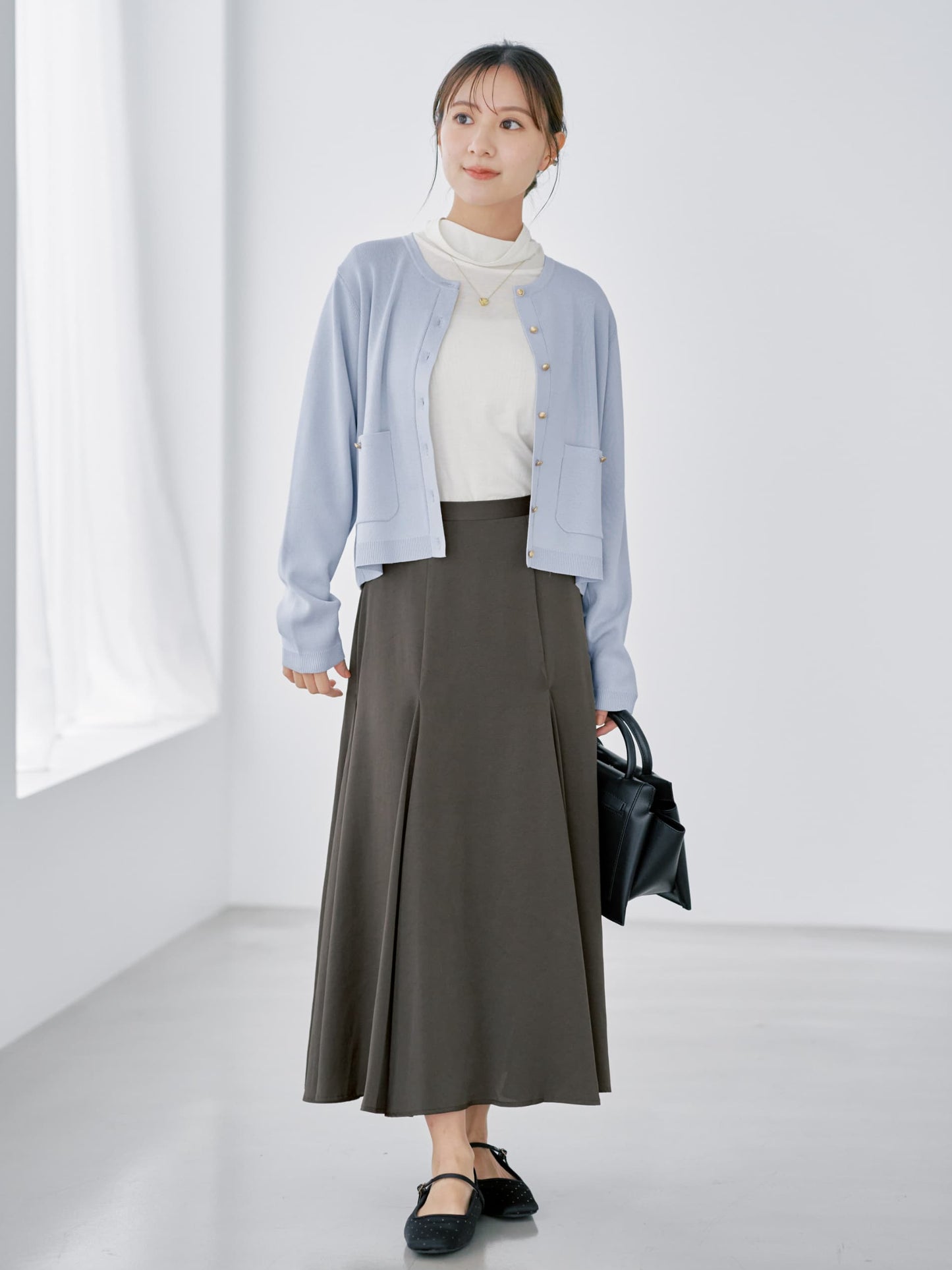 ゴールドボタンニットカーディガン　[通常]