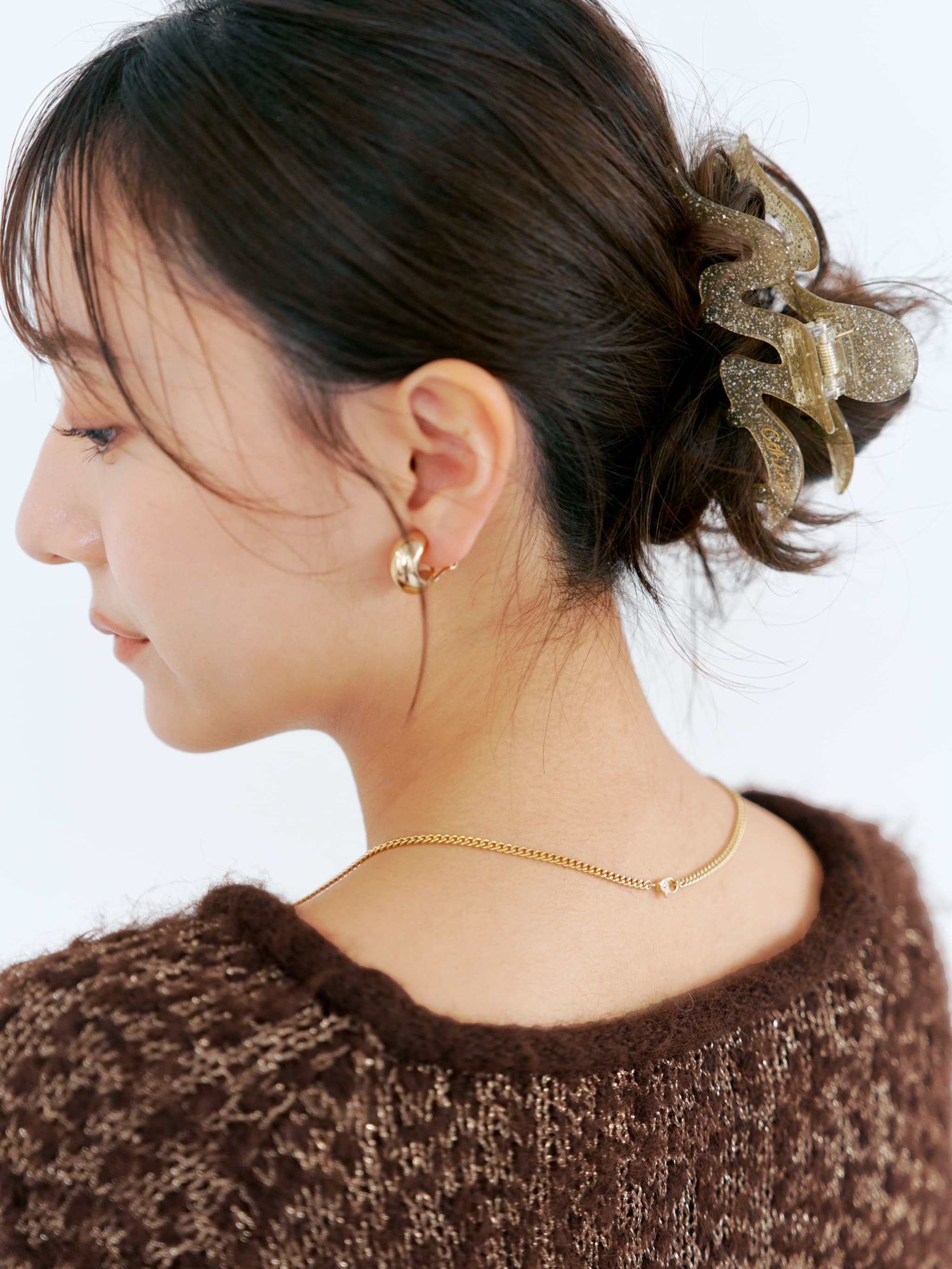 YUNA SANTA】ドローイングヘアクリップ | 小柄・低身長女性向け