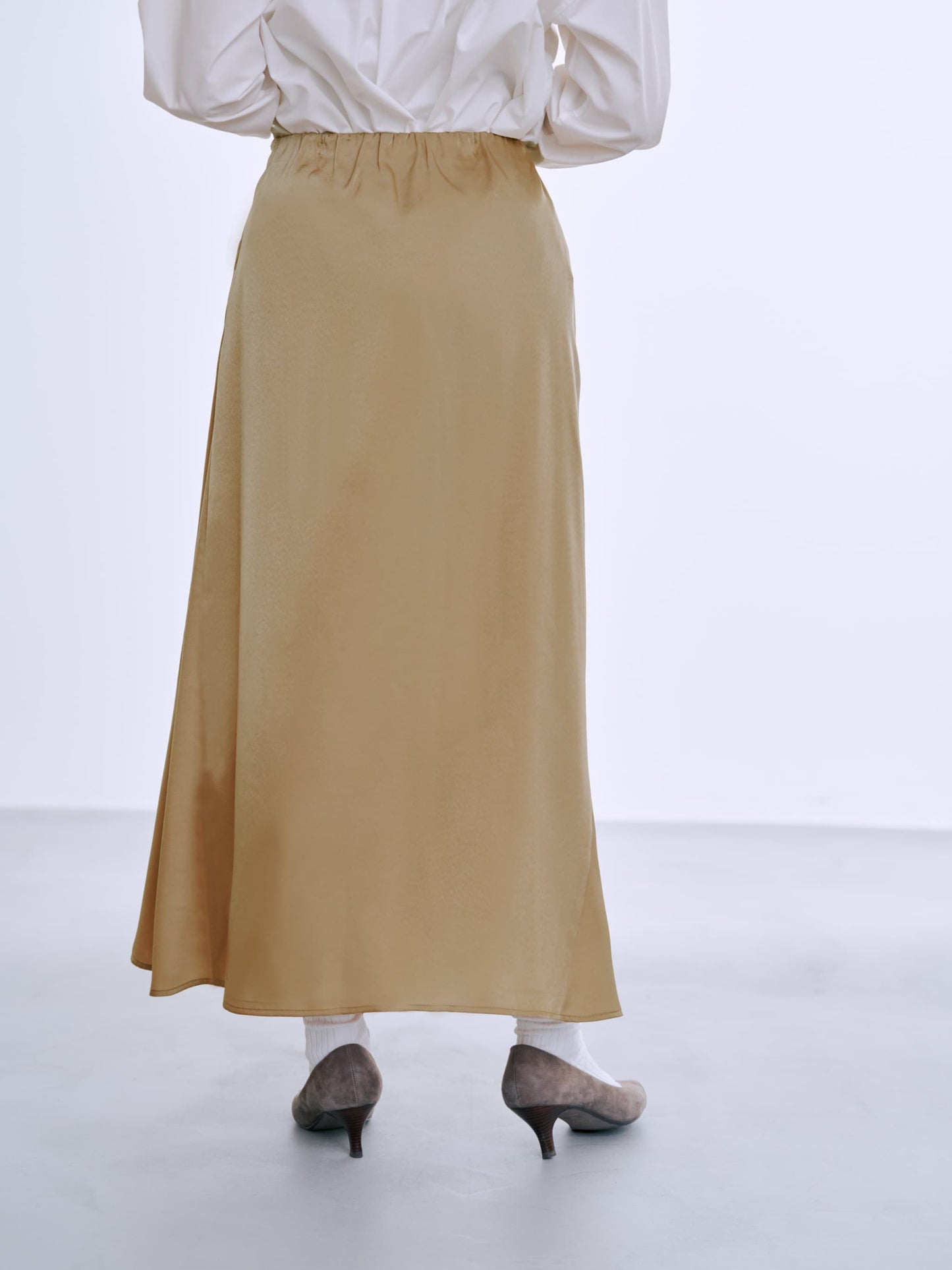 アシメナローサテンスカート-short & regular　[通常]