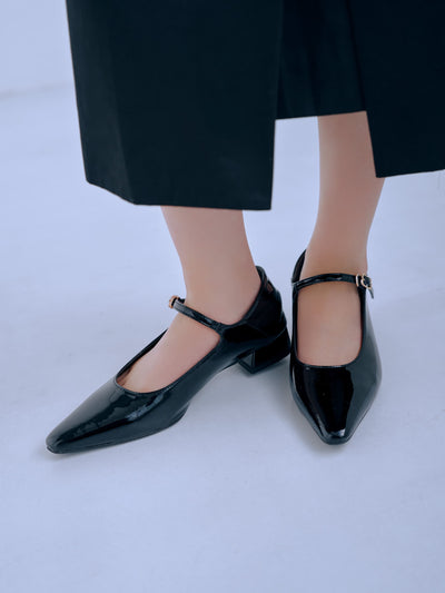 M （22~22.5cm相当） / ブラック（エナメル）