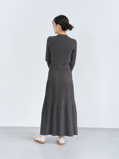 パネルリブマーメイドニットスカート-short & regular　[通常]