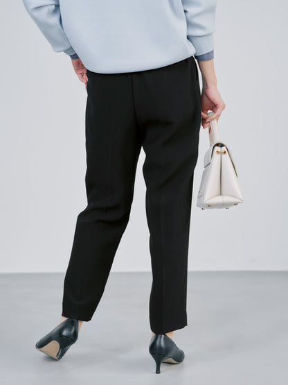 トリアセジョーゼットテーパードパンツ-short & regular　[通常]