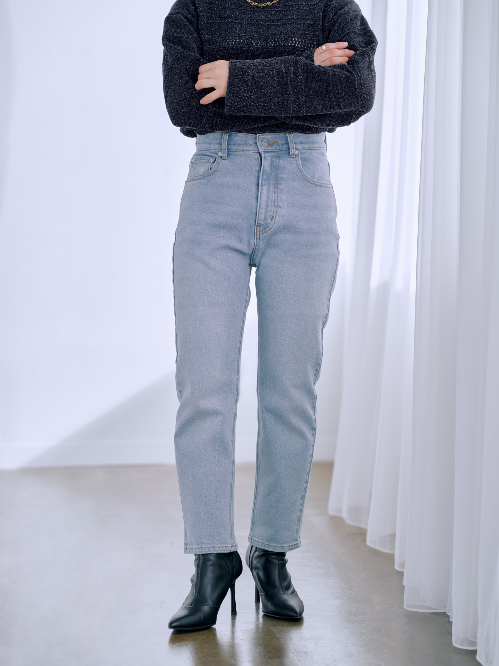 COHINA DENIM スリムストレート-short & regular | 小柄・低身長女性向けファッション通販、コーディネート | COHINA  STORE公式