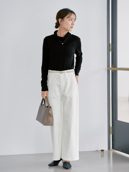 シルキータッチハイネックカットソー　[通常]