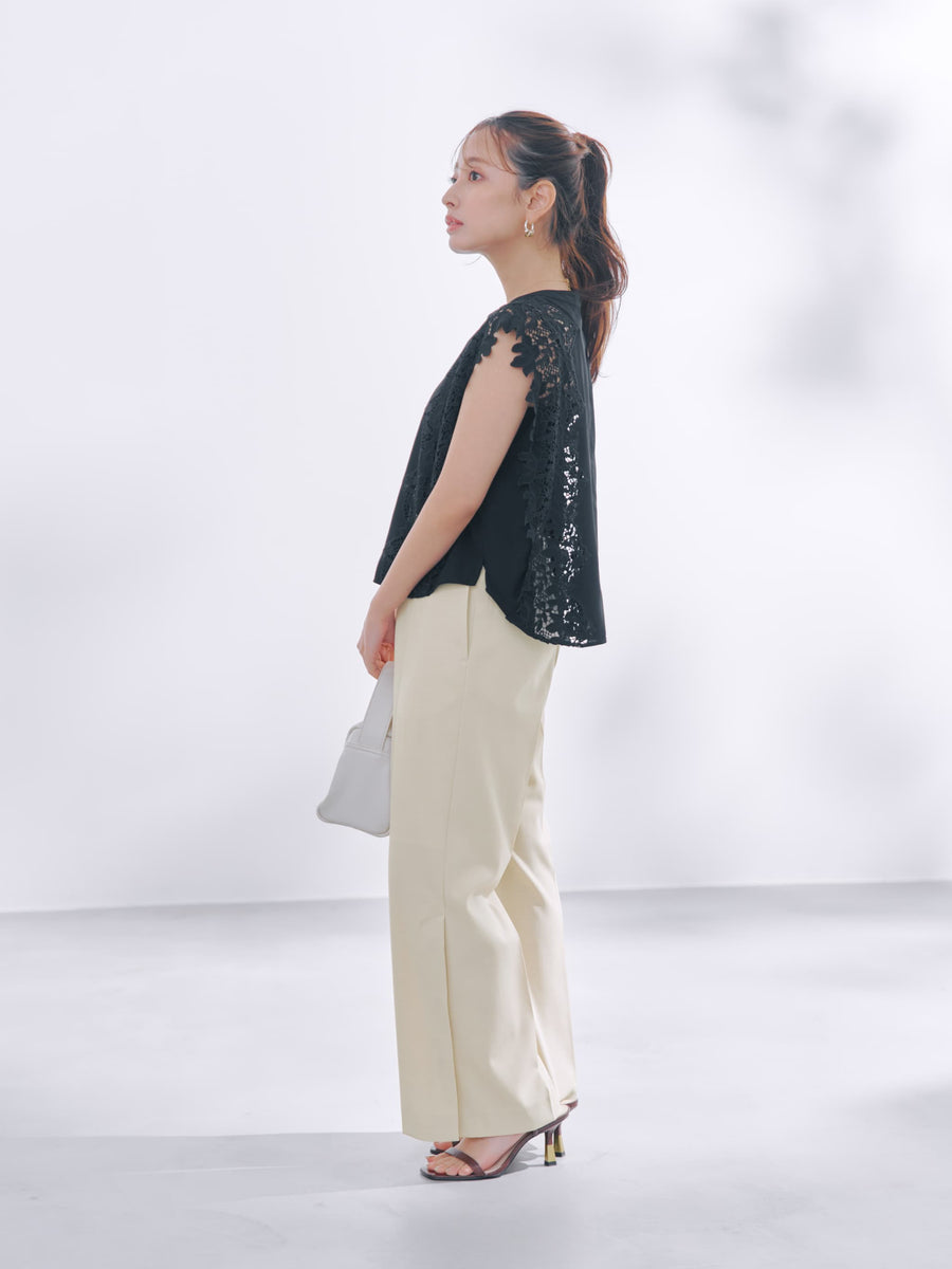 ＜non-no掲載＞ボタンベンツフレアパンツ-short & regular　[通常]