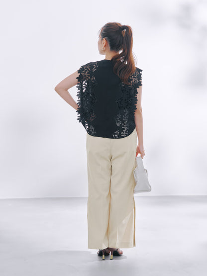 ＜non-no掲載＞ボタンベンツフレアパンツ-short & regular　[通常]