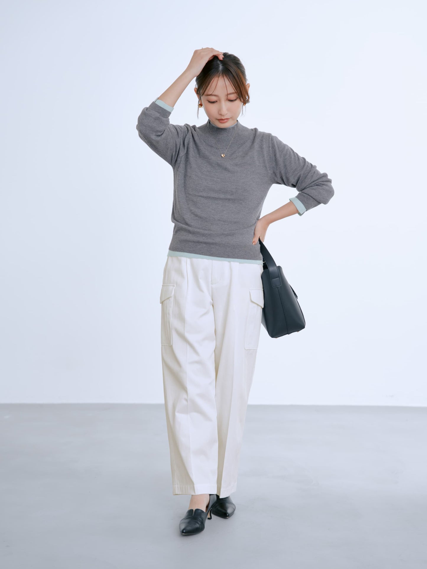 シルクウールハイネックニット　[通常]