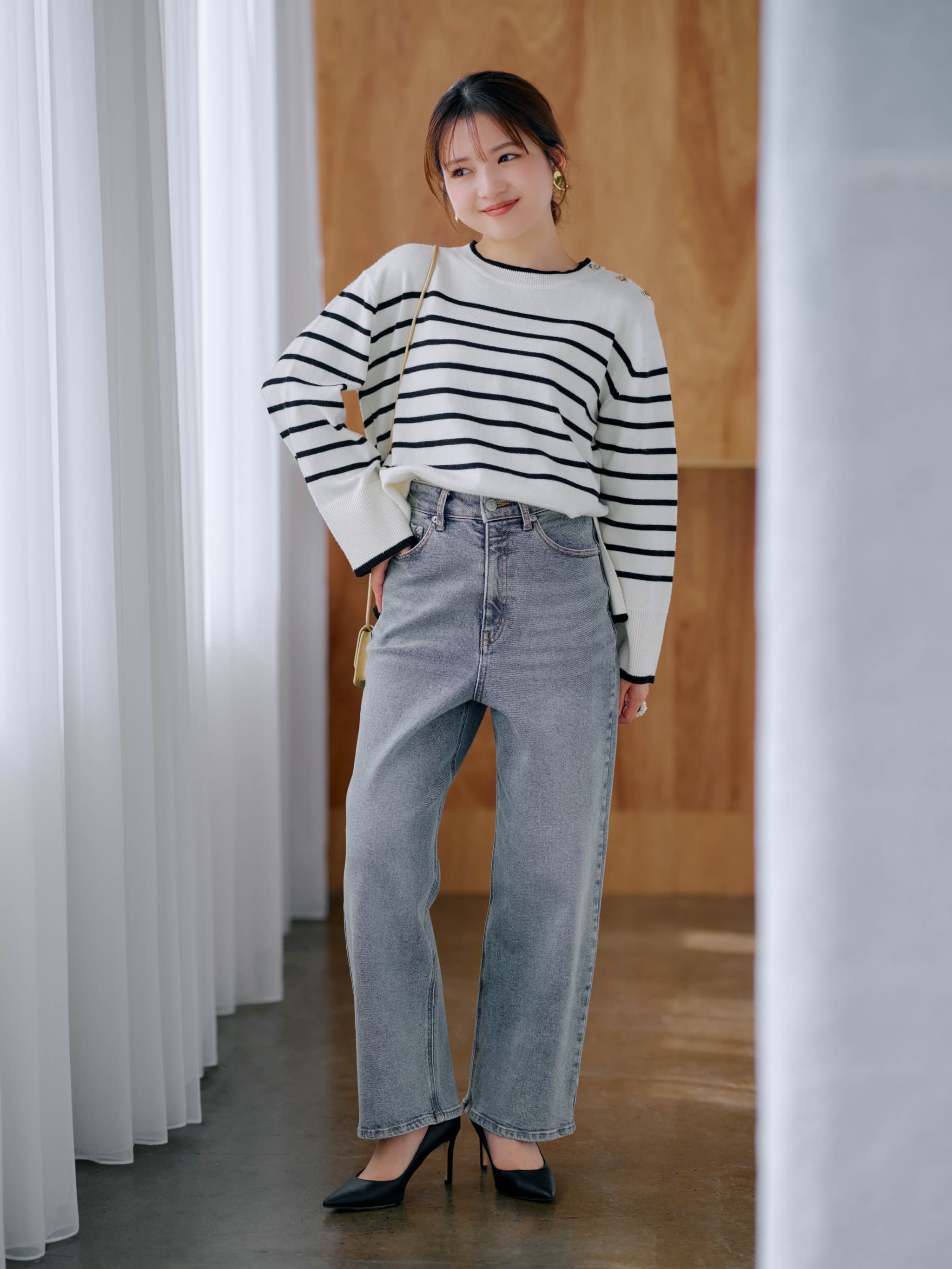 COHINA DENIM セミワイドストレート-short & regular | 小柄・低身長女性向けファッション通販、コーディネート |  COHINA STORE