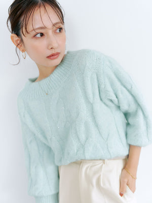 スパンコールローゲージゆるニット