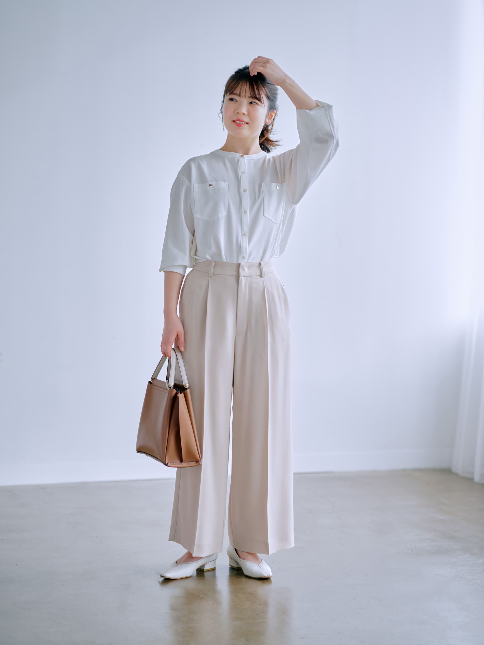 ソフトドビーストレートパンツ-short & regular | 小柄・低身長女性