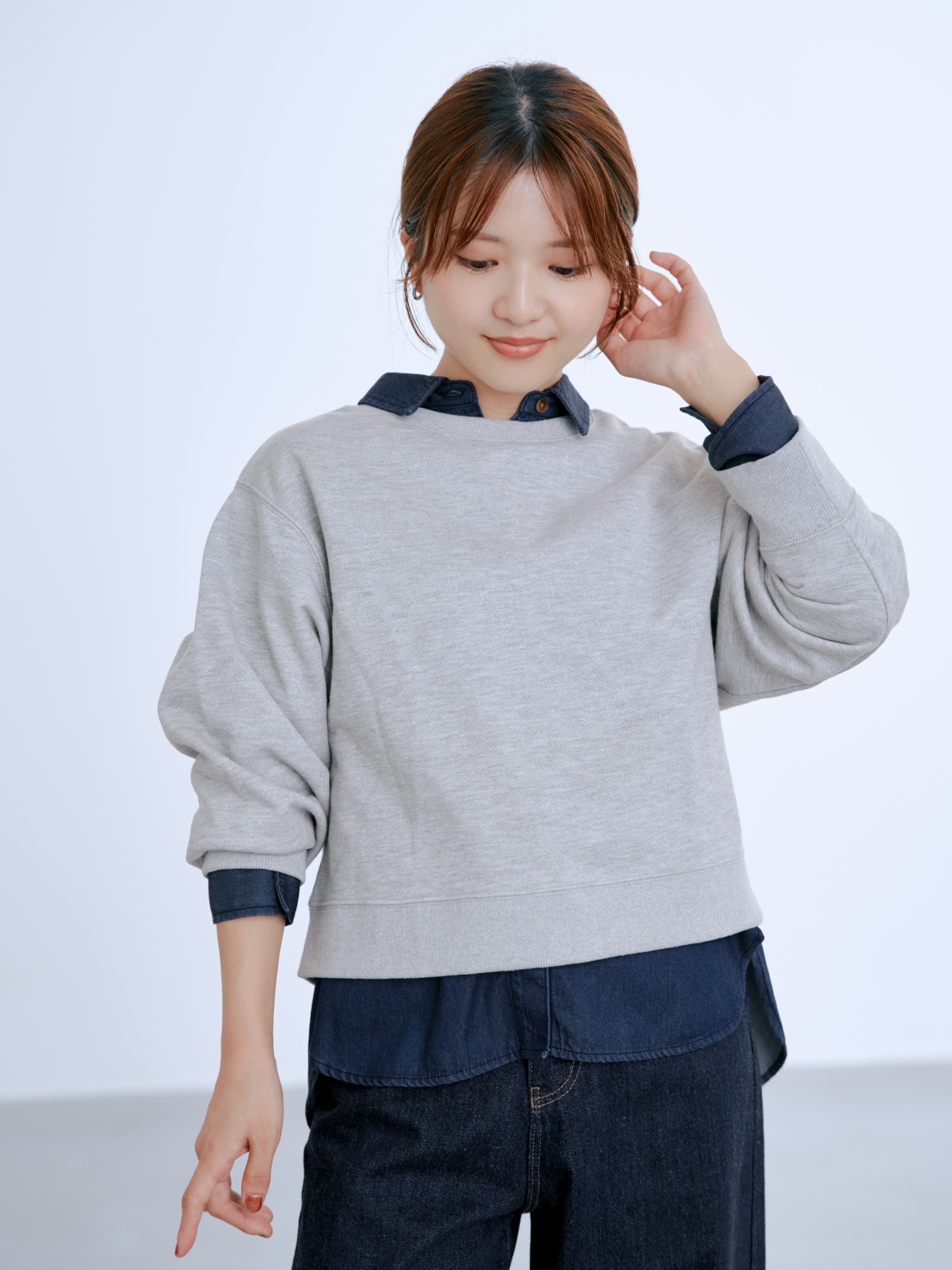 2wayラメスウェット | 小柄・低身長女性向けファッション通販