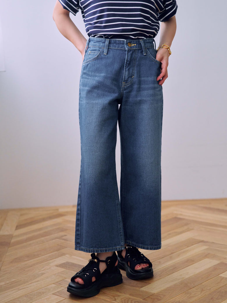 148cmスタッフ着用 LeeコラボWIDE JEAN ストレートワイド