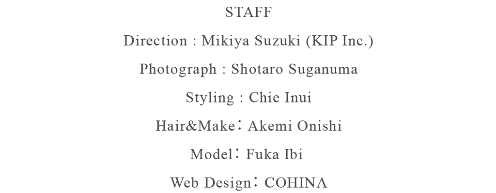 Stylist Chie Inui × COHINA Special Collaboration
