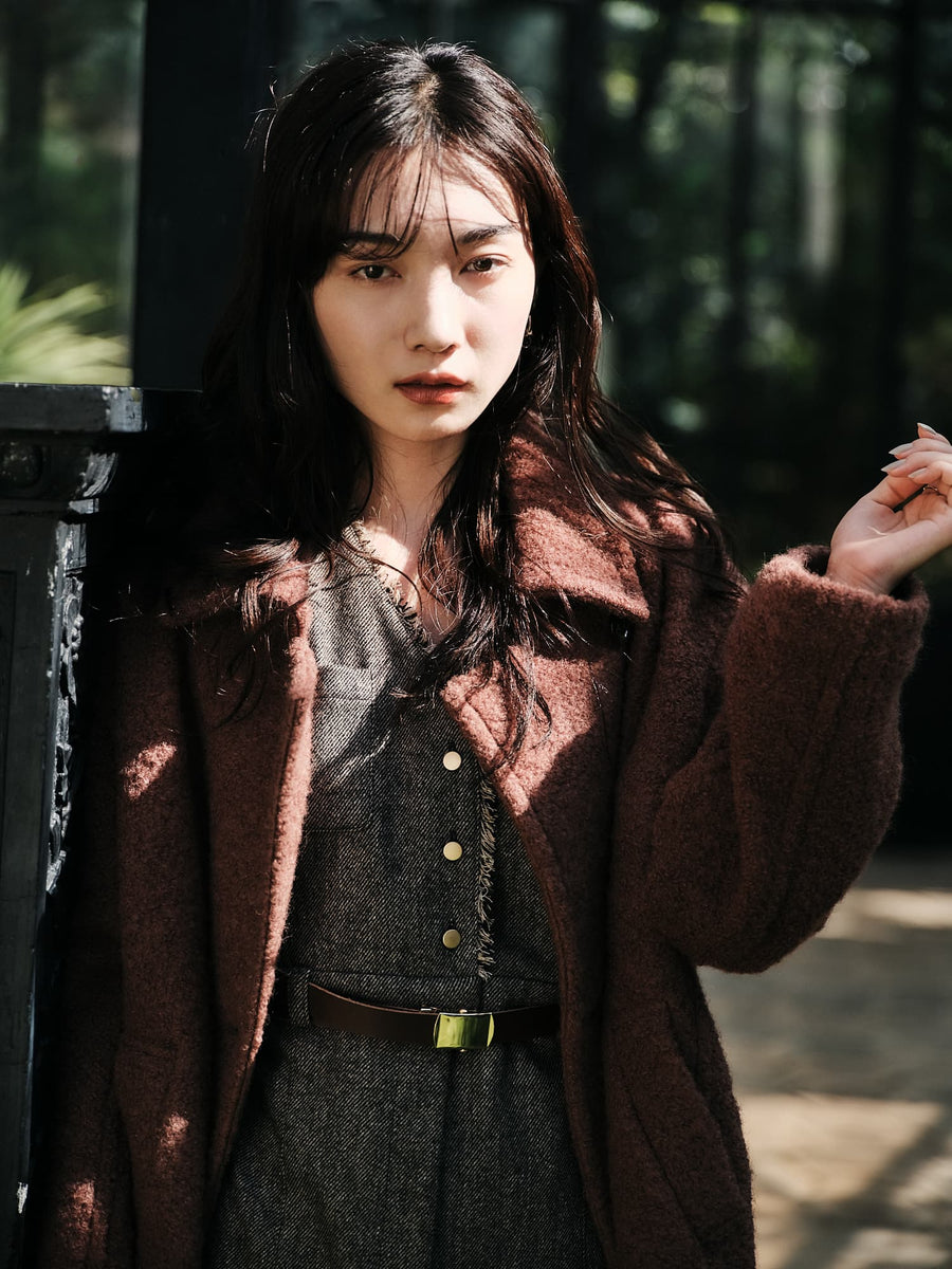 ウールツイードジャンパースカート-short & regular　[通常]