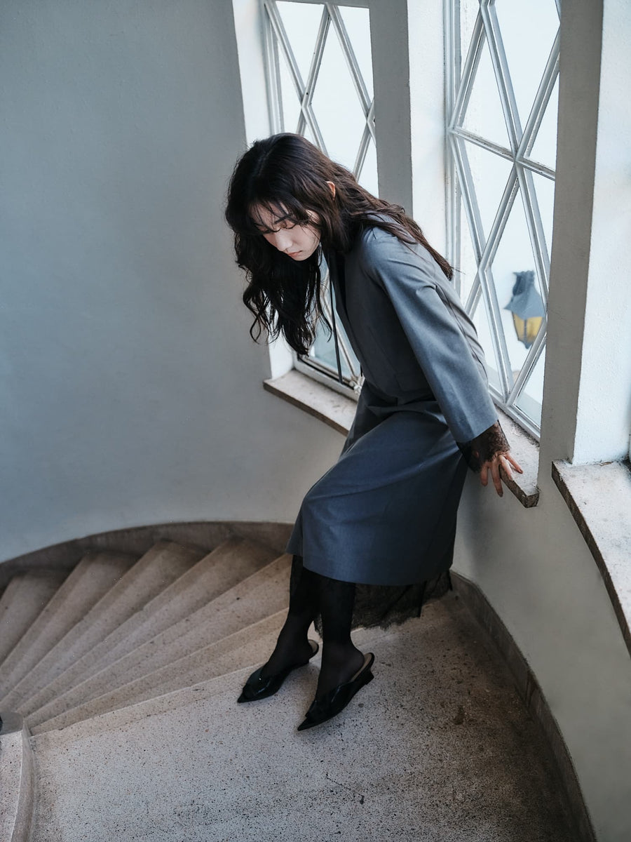 レースドッキングキャミセットワンピース　[通常]