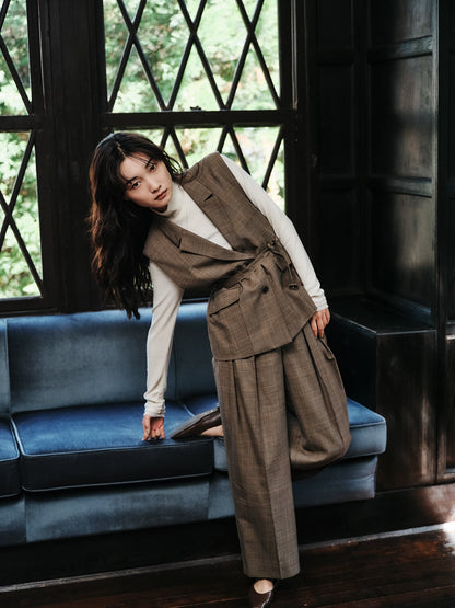 ウールツイルシングルテーラードジレ　[通常]