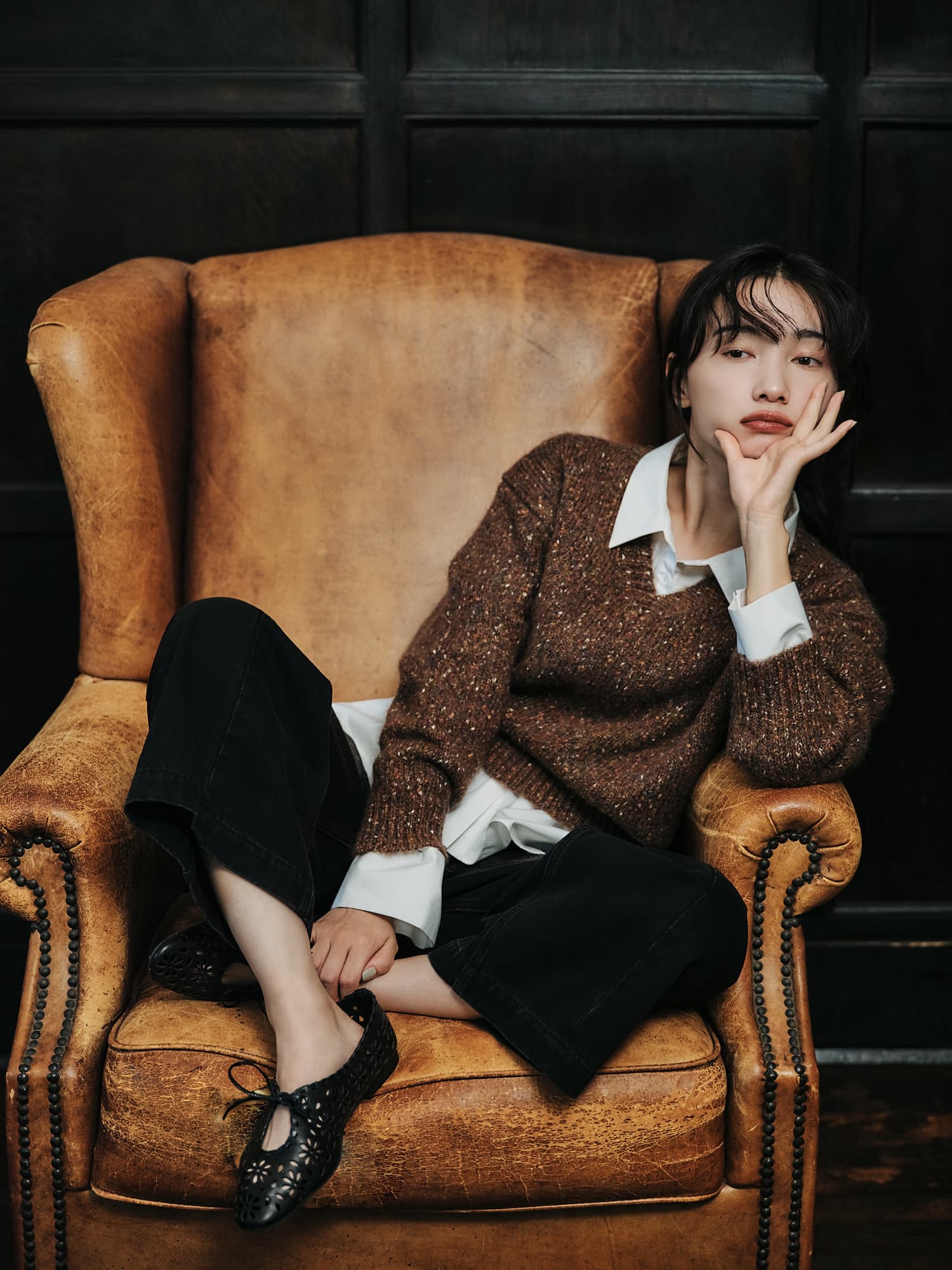 ヴィンテージライクミックスヤーンニット | 小柄・低身長女性向け