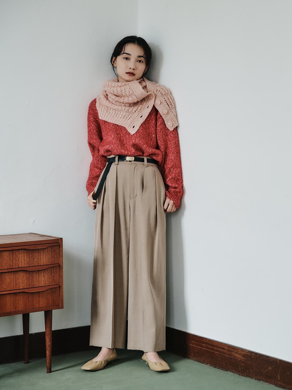 157cm | B:77 W:56 H:82 股下:69 | XS着用