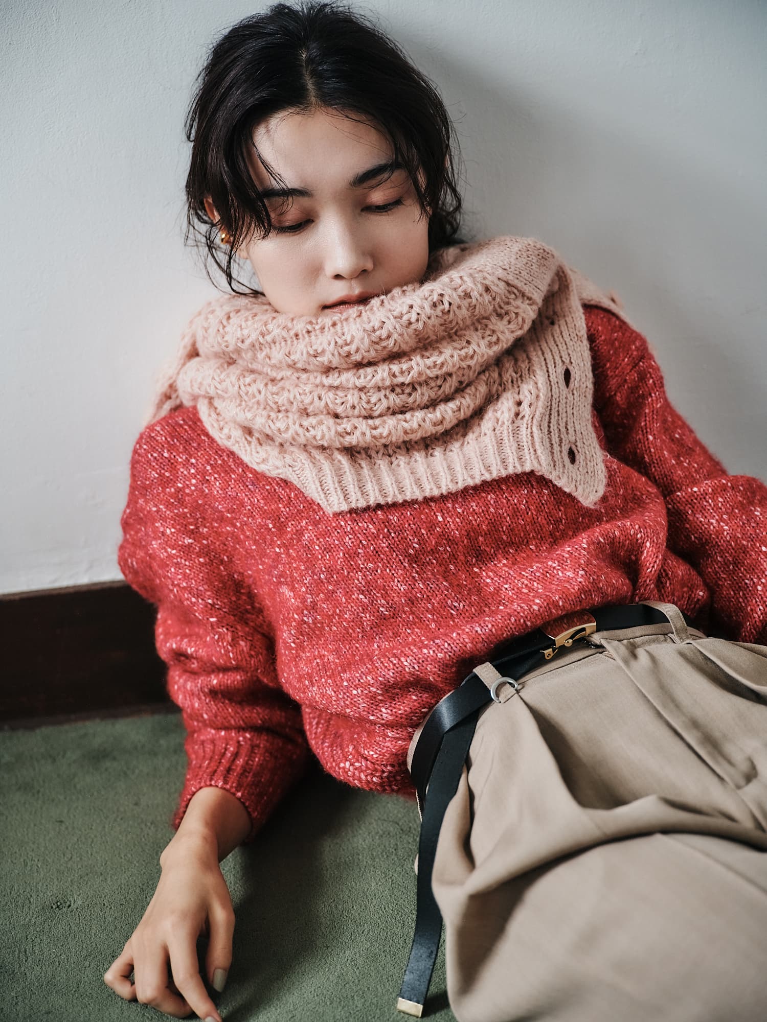 ゆ*こ様 cohina エストラータ ヴィンテージライクミックスヤーンニット cohina エストラータ ヴィンテージライクミックスヤーンニット