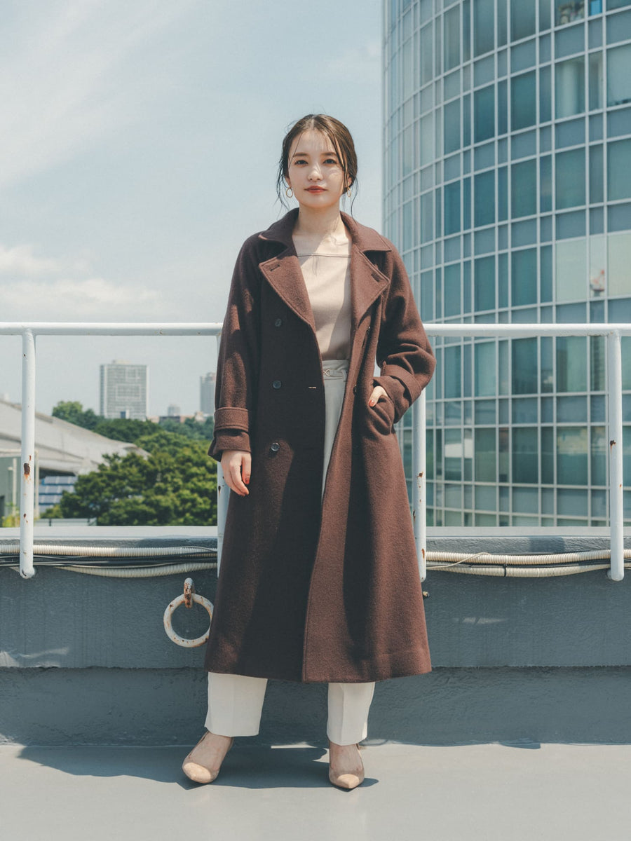 バックフレアウールコート-short & regular | 小柄・低身長女性向け バックフレアウールコート-short & regular | 小柄・低身長女性向け