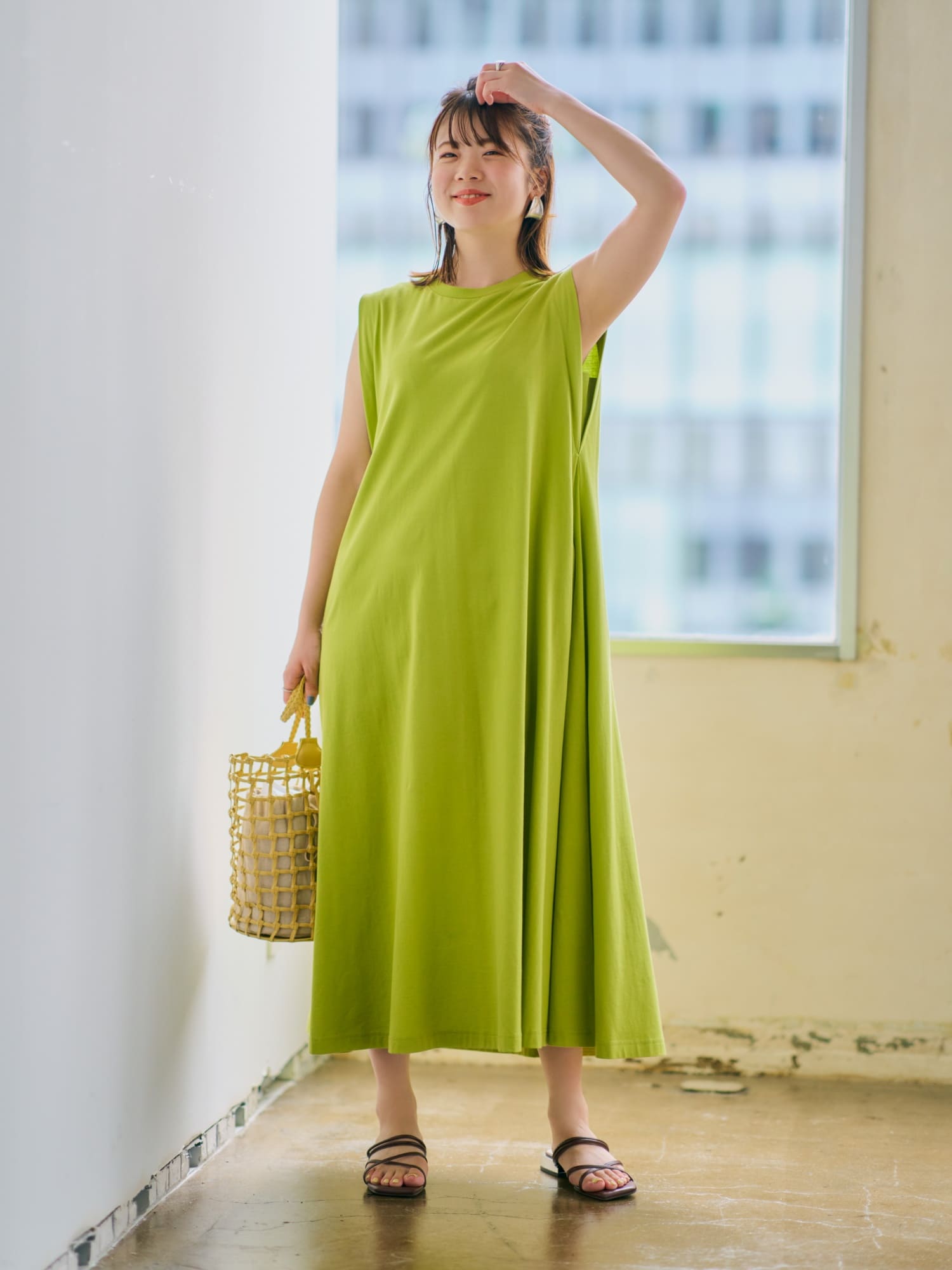 フルーツカラーフレアワンピース | 小柄・低身長女性向けファッション