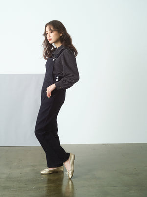 COHINA DENIM フレアサロペットパンツ ｜ 小柄・低身長女性向け