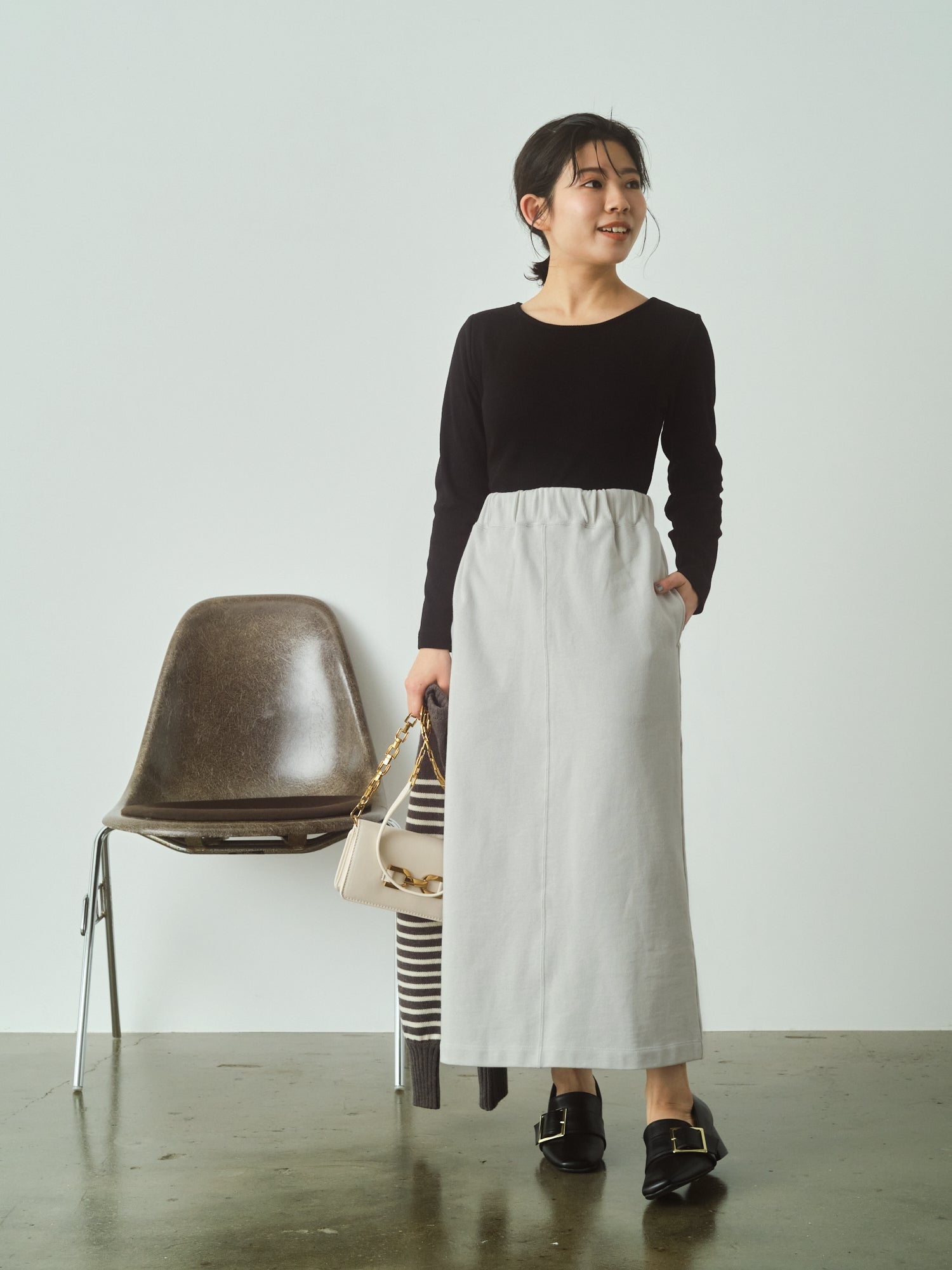 インナードロスト裏毛スカート｜ 小柄・低身長女性向けファッション 
