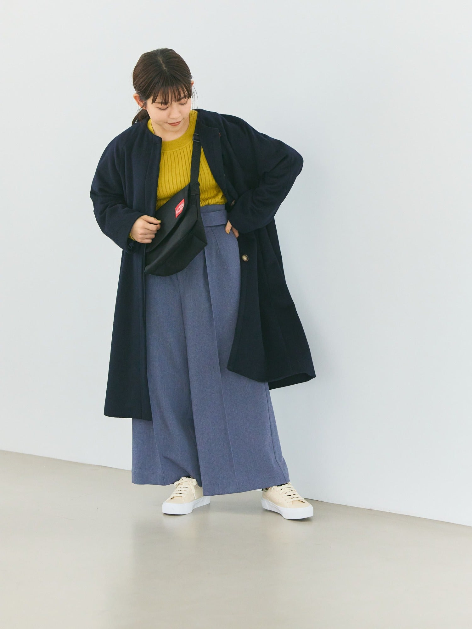 パネルデザインウールコート | 小柄・低身長女性向けファッション通販