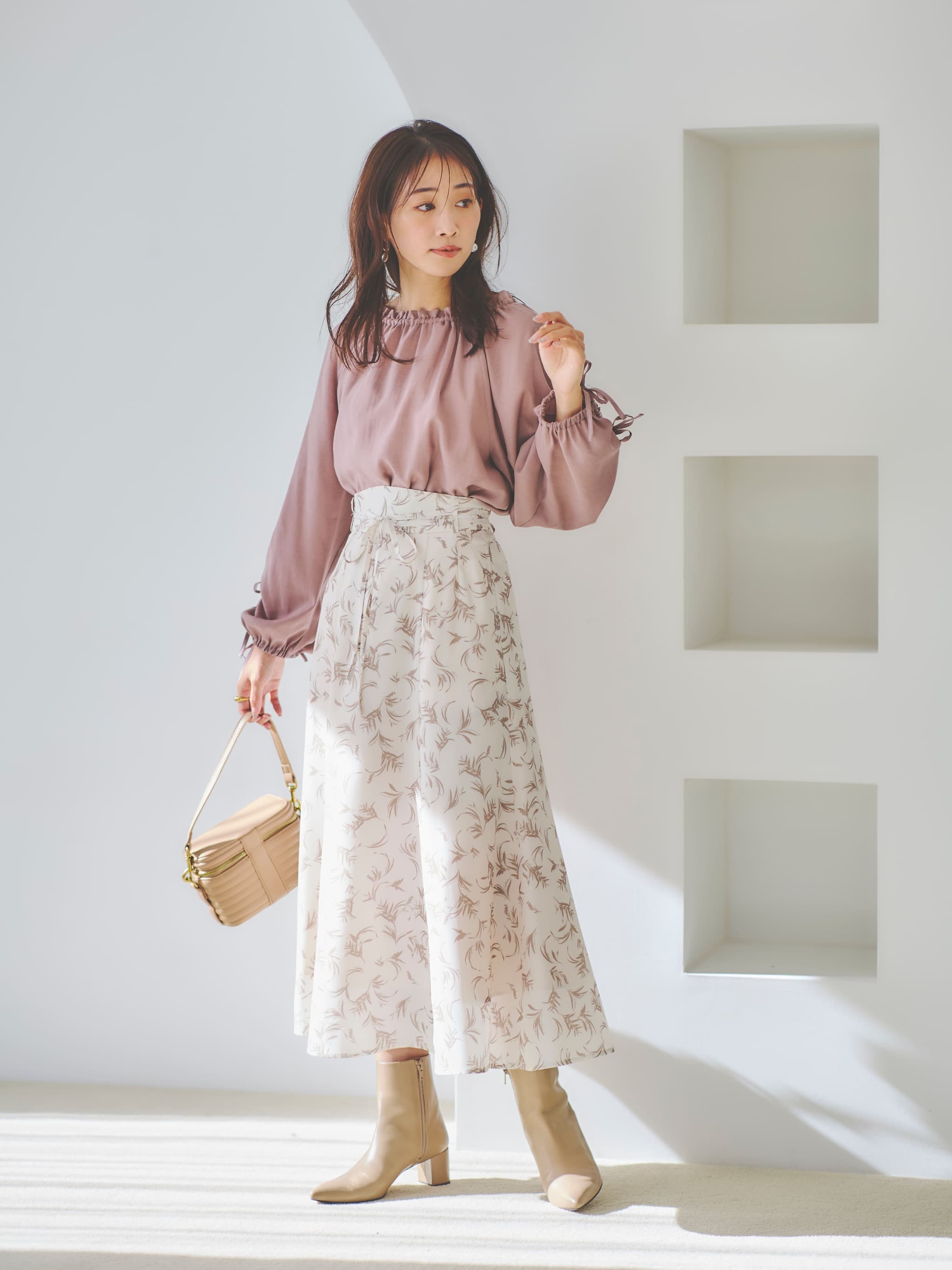 美品【COHINA】5th COHINA print skirt