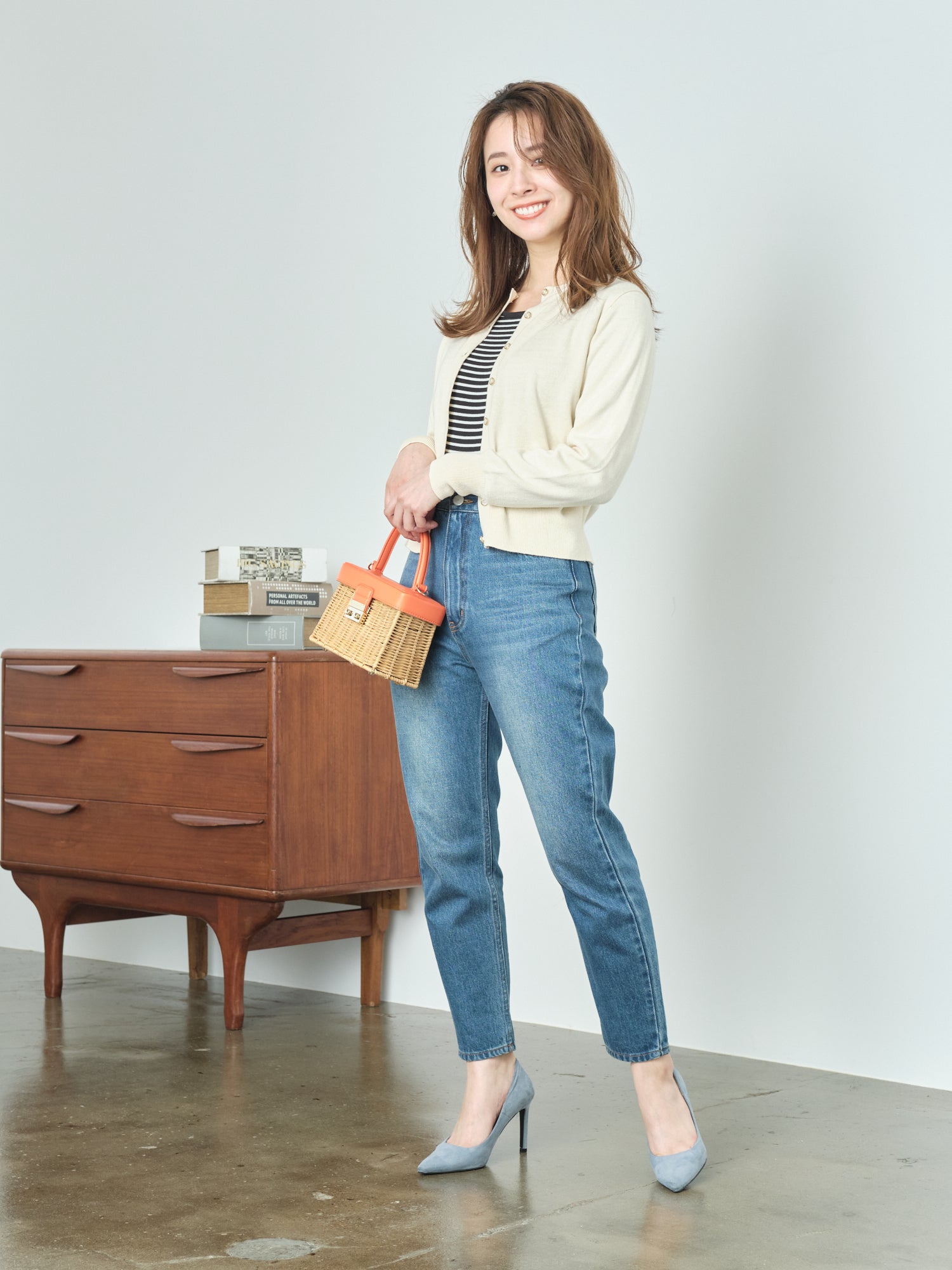 COHINA DENIM ハイウエストテーパード ｜ 小柄・低身長女性向け