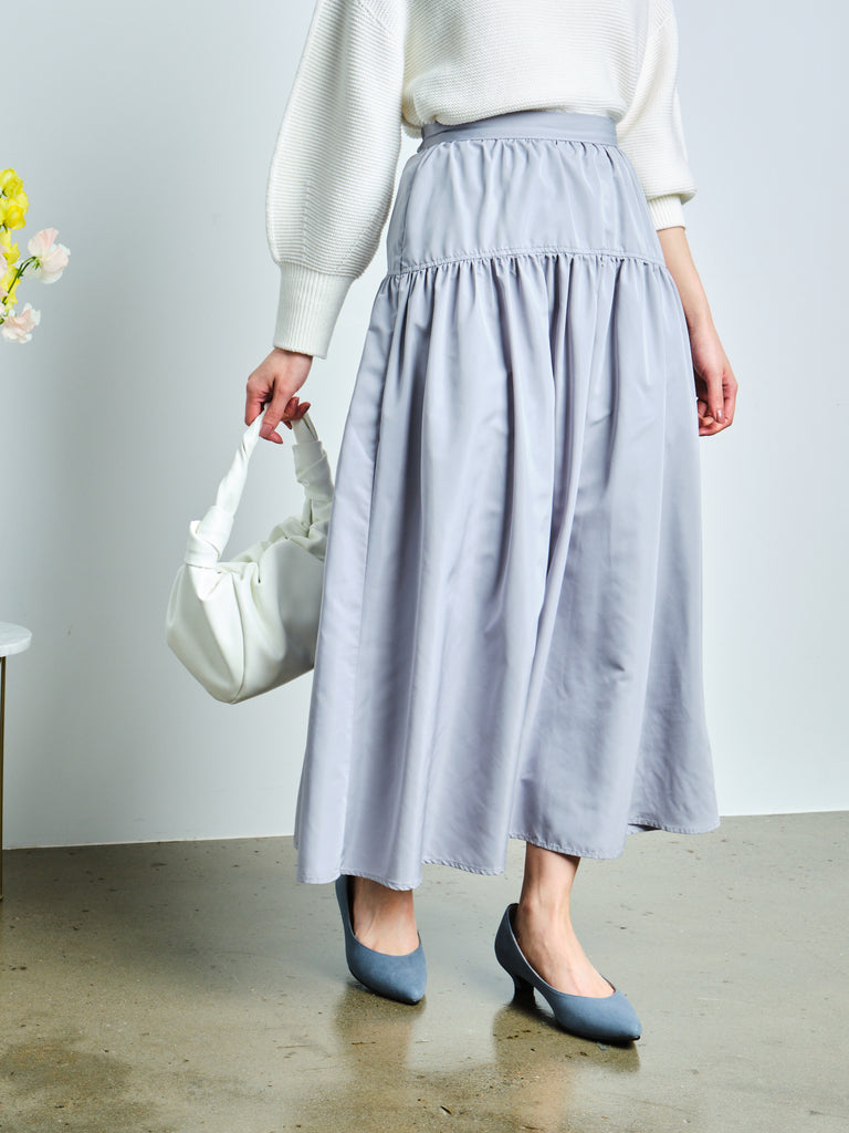 ヨーク切り替えギャザースカート | 小柄向け女性ブランド – COHINA STORE