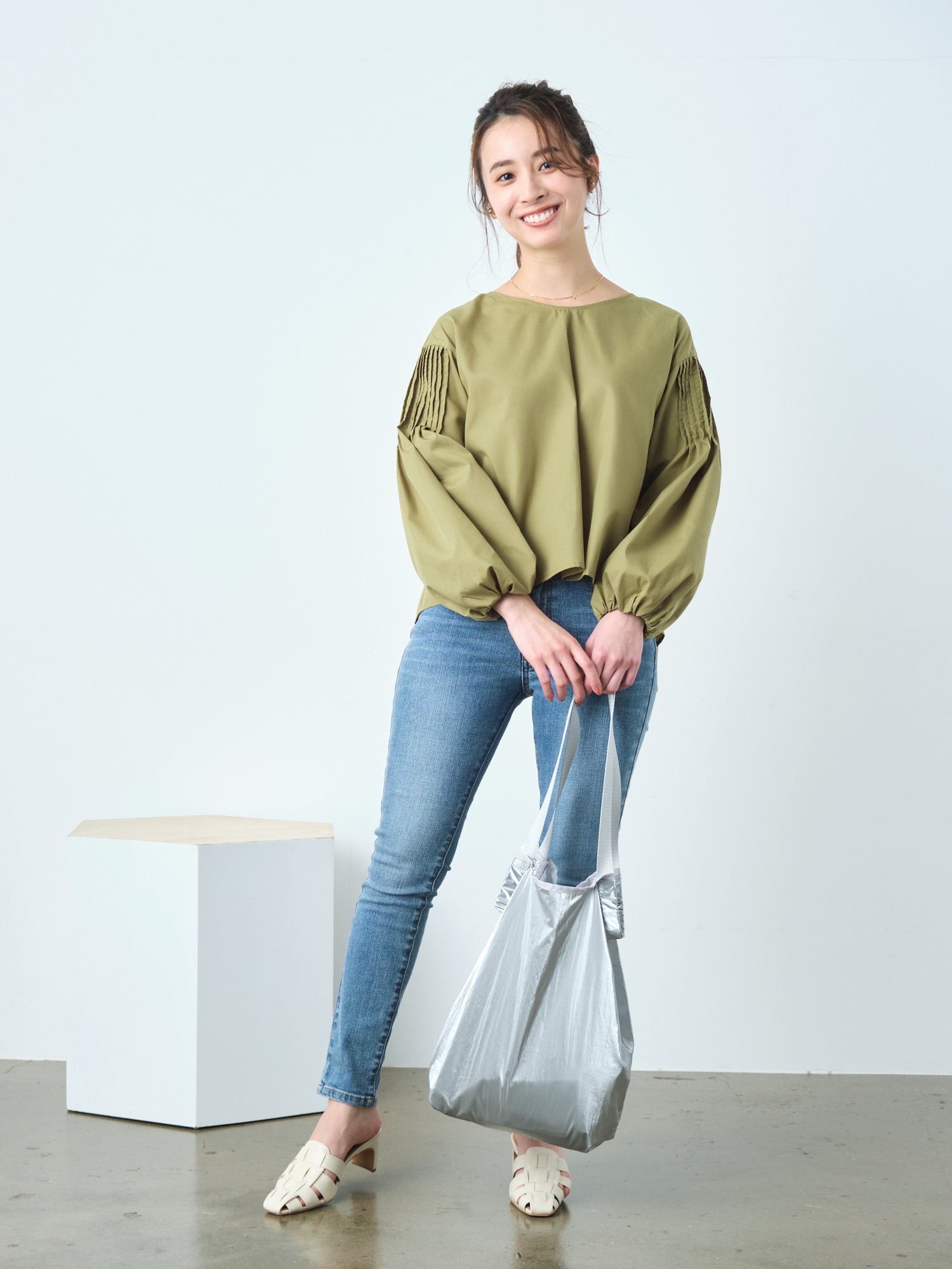 タックバルーンスリーブブラウス | 小柄女性向け通販 COHINA STORE