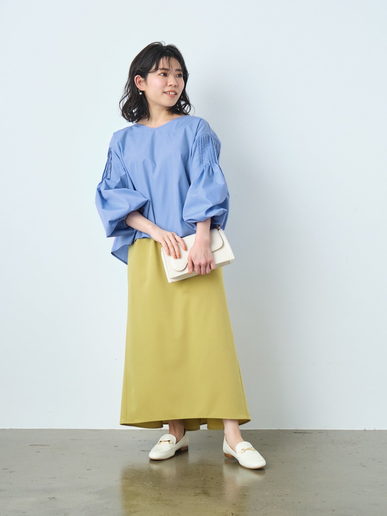 タックバルーンスリーブブラウス | 小柄女性向け通販 COHINA STORE