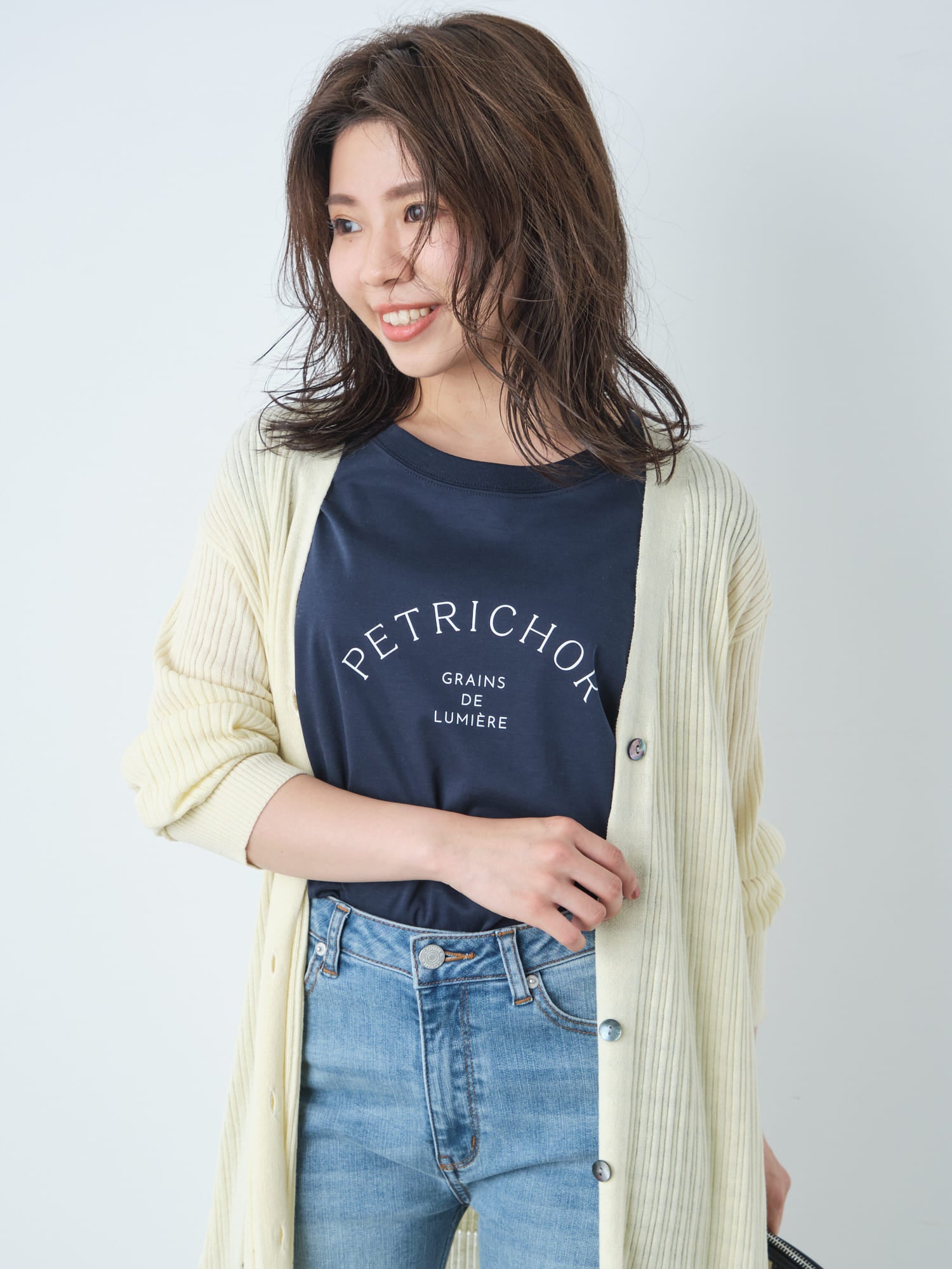 シースルーヘムロングカーディガン | 小柄・低身長女性向け