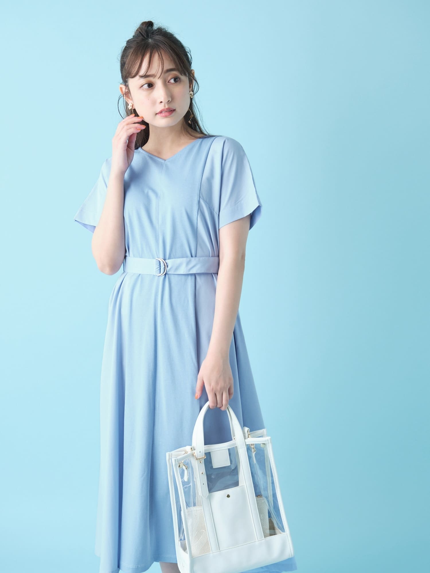 コンビネーションパネルワンピース-short & regular | 小柄・低