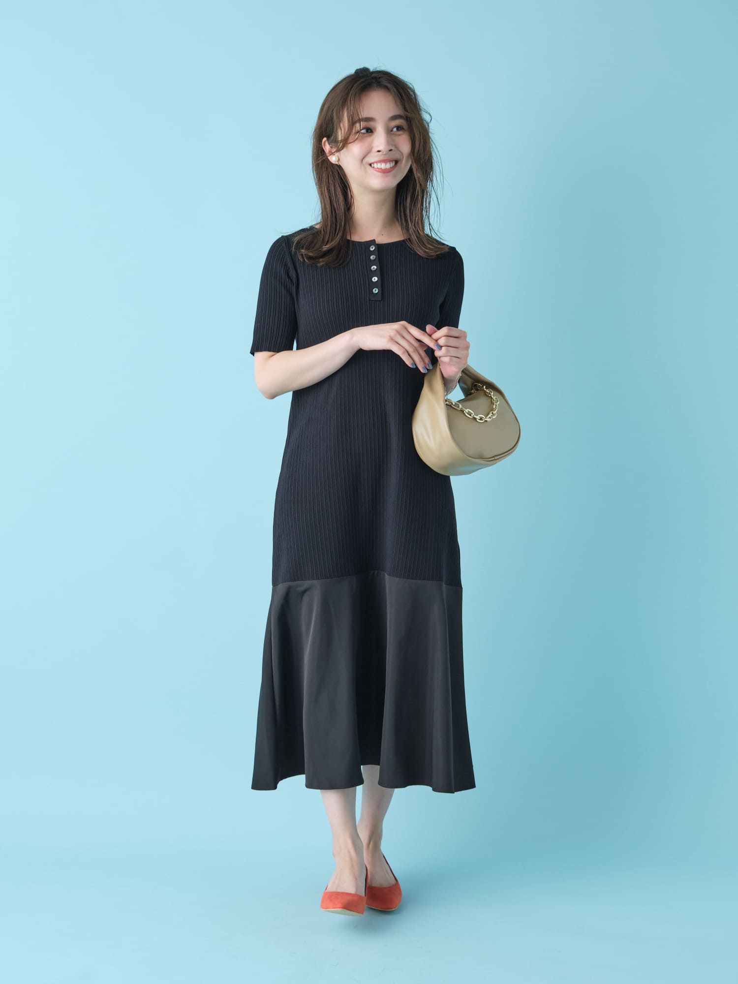 ドッキングナローワンピース | 小柄・低身長女性向けファッション通販