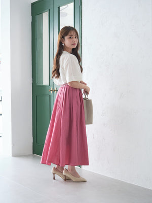 ランダムタックフレアスカート | 小柄・低身長女性向けファッション
