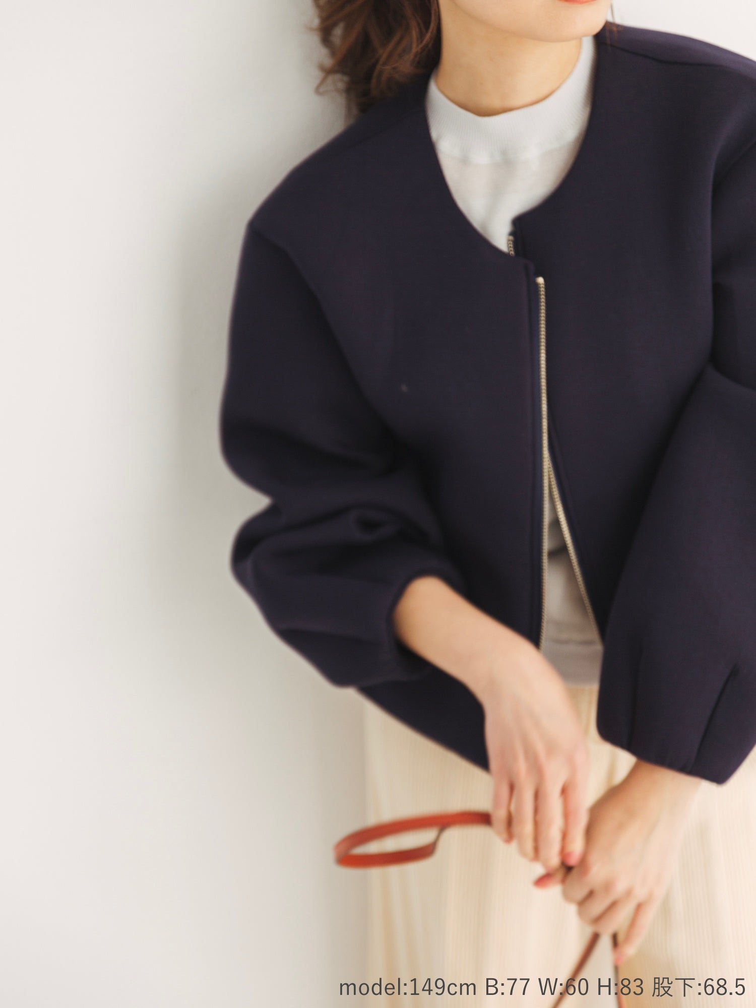 ボリューム袖ダンボールニットジャケット|小柄向け女性ブランド – COHINA STORE