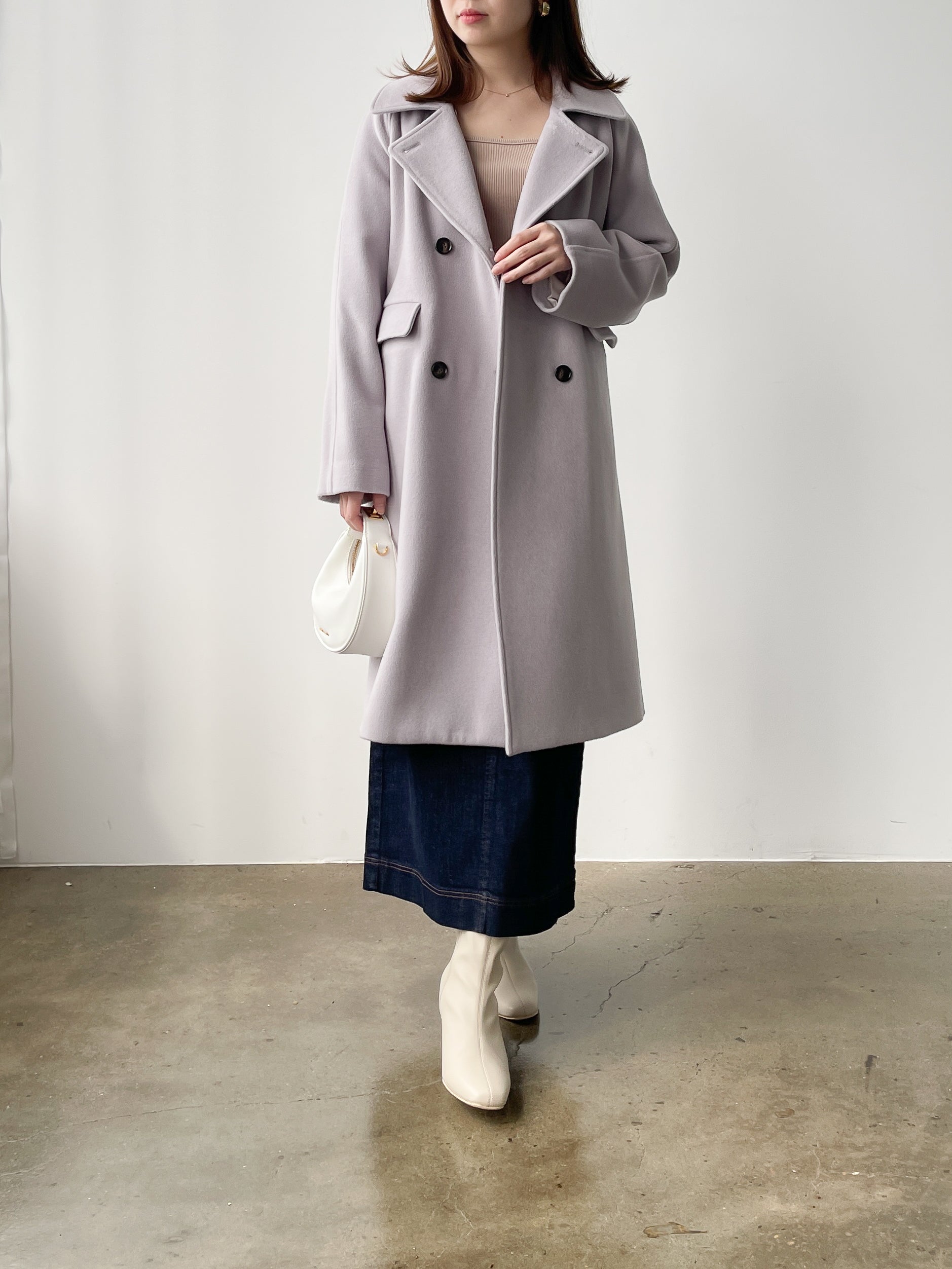 ラグランスリーブピーコート | 小柄・低身長女性向けファッション通販 