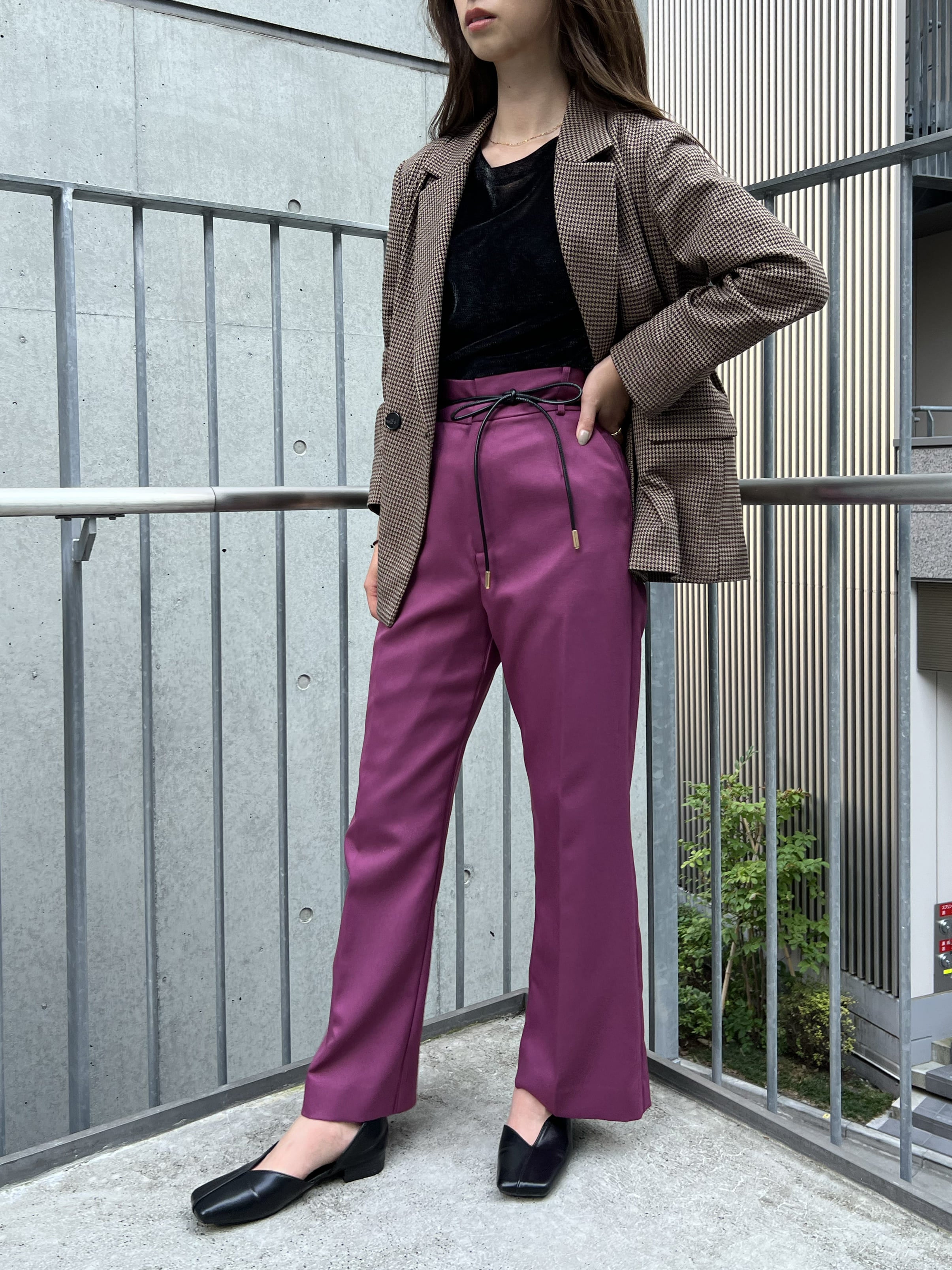 Ellno Loset パンツ サイドジップフレアパンツ/SETUP対応 メンズ