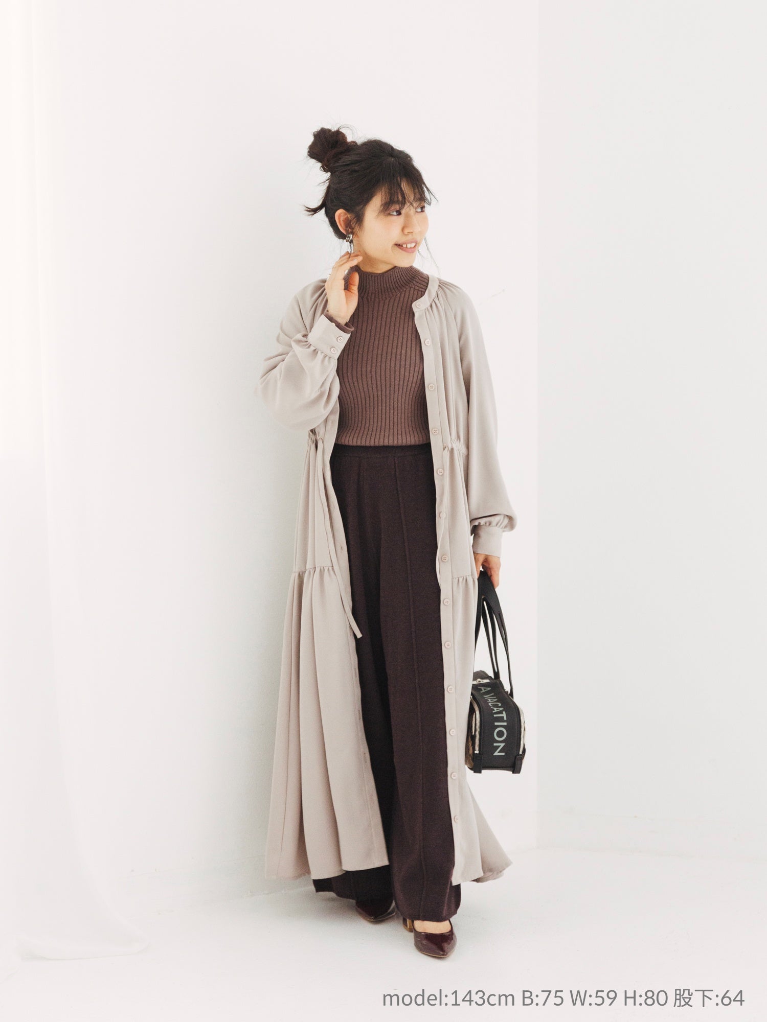 センターラインニットパンツ|小柄向け女性ブランド – COHINA STORE