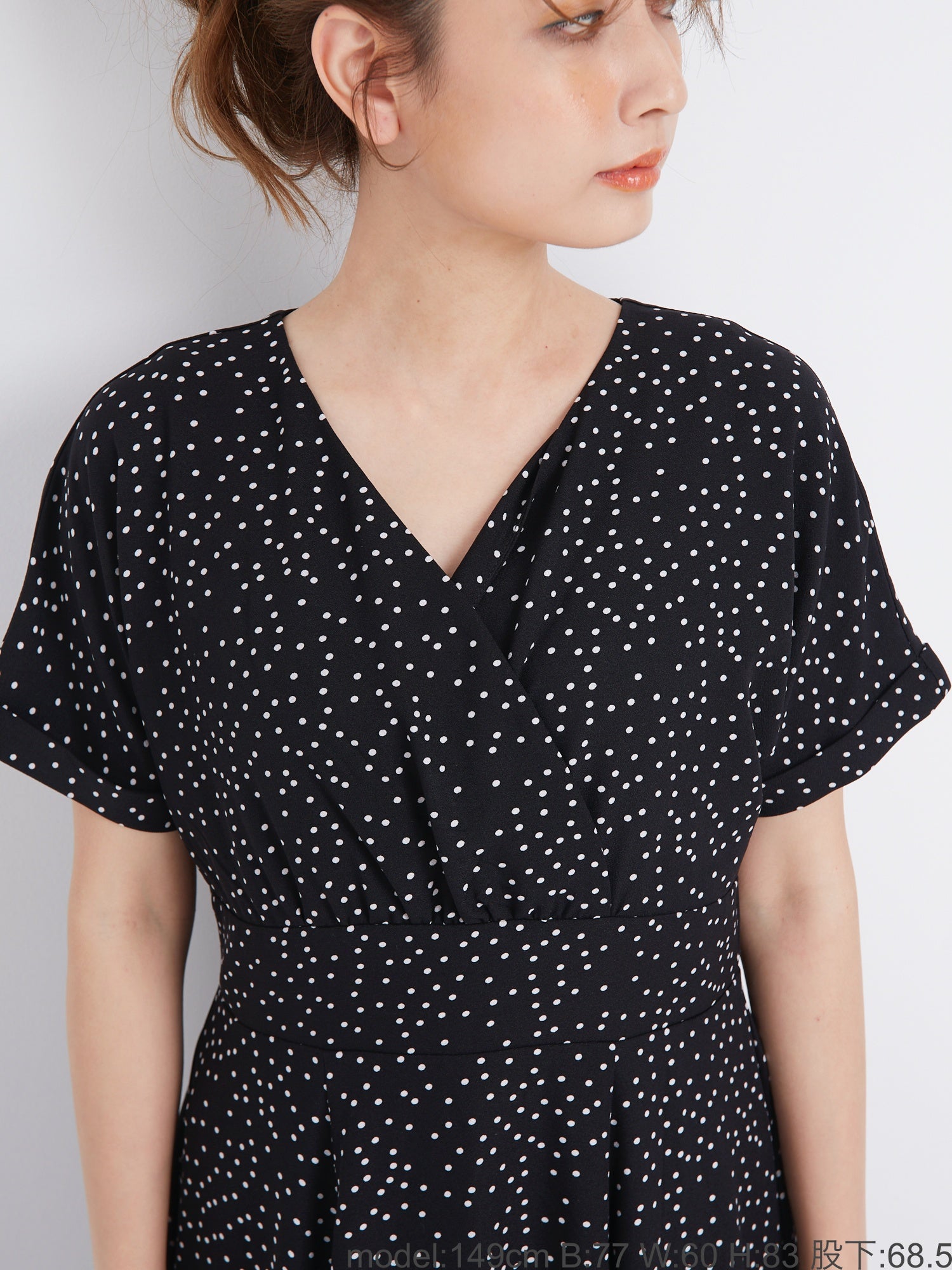 ドットカシュクールワンピース|小柄向け女性ブランド – COHINA STORE