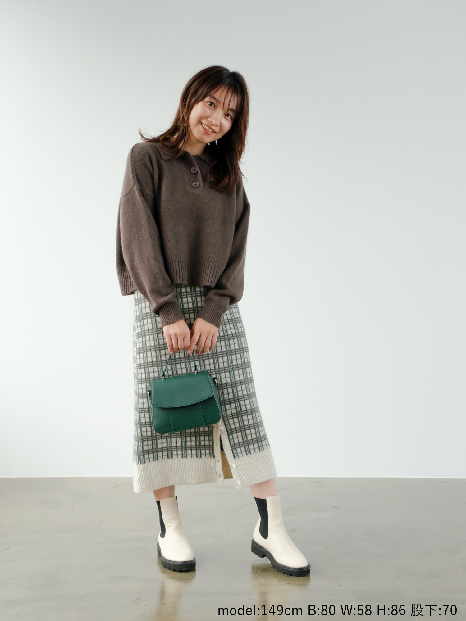 ショート丈スキッパーニット | 小柄向け女性ブランド – COHINA STORE ショート丈スキッパーニット | 小柄向け女性ブランド – COHINA STORE